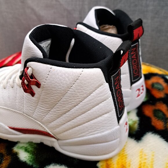 %Size 7 Nike Air Jordan 12 XII Retro Twist Men White Black Leather Sneaker AJ15 main image 4